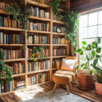 13 Stunning DIY Bookshelf with Houseplants for a Cozy Home Library