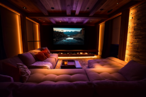 15 Cozy Home Theater Design with Ambient Lighting