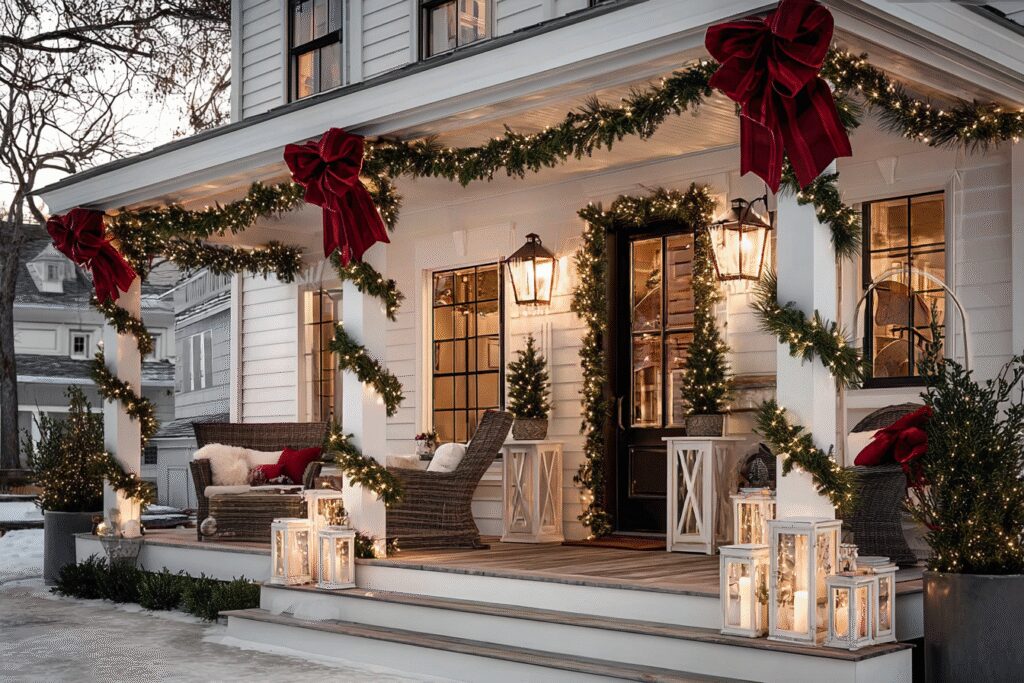 25 Stunning Front Porch Christmas Decor Ideas to Transform Your Home into a Winter Wonderland