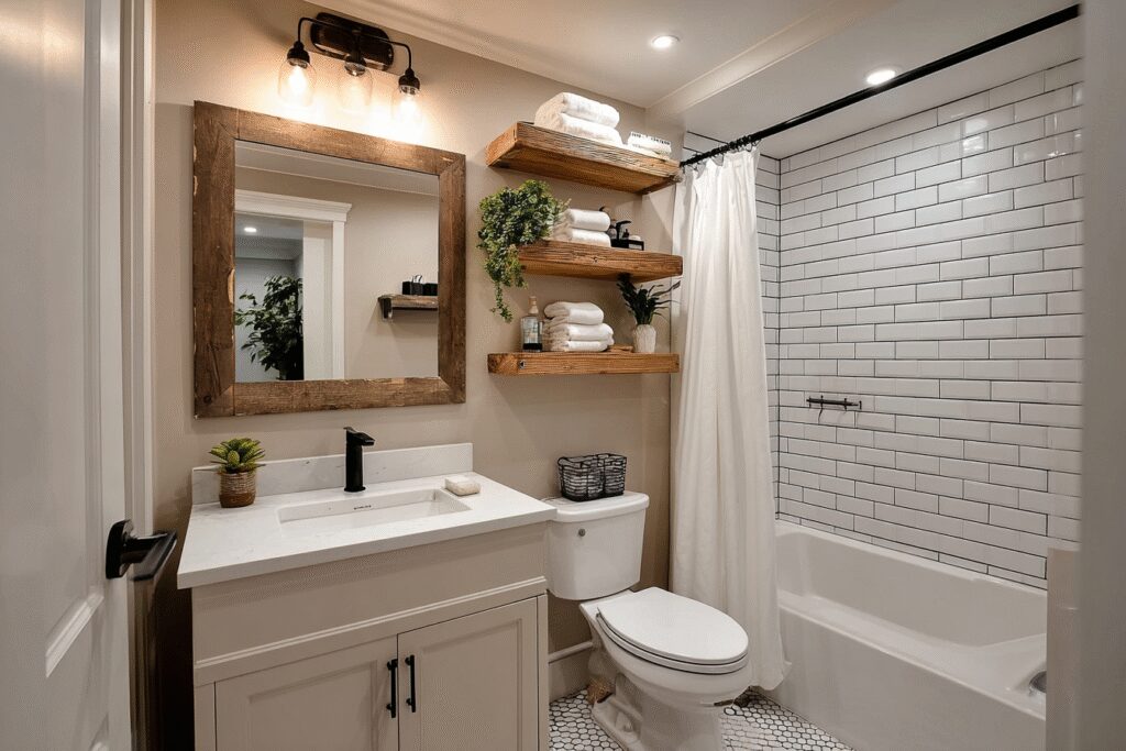25 Modern Farmhouse Small Bathroom Ideas to Transform Your Space into a Cozy Retreat