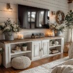 25 Charming TV Stand Decor Ideas for a Cozy Farmhouse Living Room Makeover
