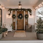 25 Cozy Porch Decorating Ideas to Create a Charming Farmhouse Christmas Retreat