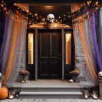 25 Enchanting Halloween Door Curtain Ideas to Transform Your Porch into a Spooktacular Wonderland