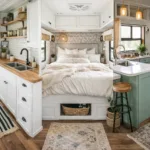 35 Small Camper Interior Ideas Farmhouse Modern, Boho  Rustic Decor Inspiration