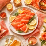 Explore a Stunning Salmon Color Palette with Ruby, Salmon Pink, and Gold Accents