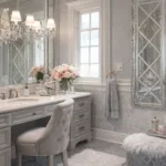 29 Girly Bathroom Designs with Chic Accents and Silver Bathroom Decor Ideas for a Fun Twist