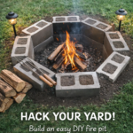 DIY Inground Cinder Block Fire Pit Tutorial  Cheap Backyard Fire Pit Ideas