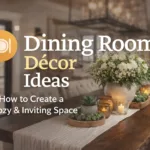 Rustic Elegant Dining Room Live Edge Wood Table  Farmhouse Decor Ideas