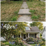 Front Yard Landscaping Before and After Cottage Garden Curb Appeal Makeover