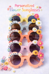 DIY Personalized Daisy Flower Sunglasses for Kids  Custom Name Toddler Gift ideas