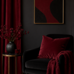 Deep Burgundy and Midnight Black Color Palette for Bold Modern Designs
